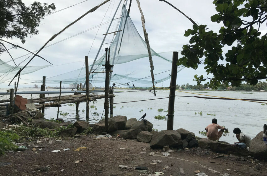 Chinese fishing nets at the coast of Kochi