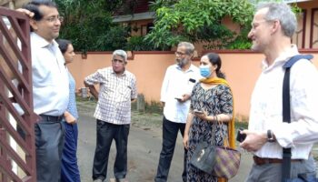 Mr. Stry-Hipp and the nieghbourhood residents during the site visit